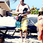 Pic of Jenna Dewan wearing a bikini on a beach in St. Barts