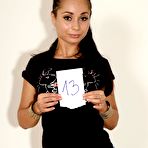 Pic of Naked and stretched babe Kristall Rush is sitting in front of the camera