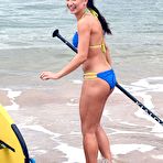 Pic of Karina Smirnoff sexy in blue bikini candids in Hawaii