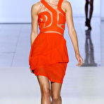 Pic of Karmen Pedaru sexy and see through runway shots