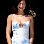 Pic of Cuddly brunette Electra Angels strips outdoors spreading her tight shaved pussy