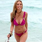 Pic of Busty Lauren Pope sexy in bikini on the beach