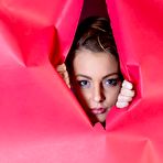 Pic of Babe Nikia A erotically poses in the wall papers showing every detail of the naked body