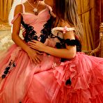 Pic of Blonde Mya Sapphic with tight shaved pussy has fun with brunette Hailee Sapphic