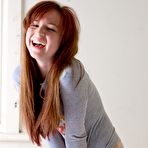 Pic of Annabelle-Lee from abbywinters.com - Flat-chested redhead toying her hairy asshole at Brdteengal