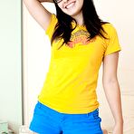 Pic of Kylie from abbywinters.com - Geeky black-haired teen with glasses stripping at Brdteengal