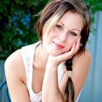 Pic of Courtney from abbywinters.com - Cute teen shows off her big pussy lips at Brdteengal