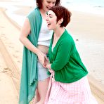 Pic of Maria and Tricia from abbywinters.com - Redhead lesbians licking and fingering each others hairy pussy at Brdteengal