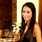 Pic of Brunette teen looking chick Christy Charming spreads pussy lips for some hot masturbation