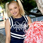 Pic of Cute girl Alyssa Branch impales herself on a black tool and enjoys a big cumshot in the end