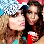 Pic of Dirty Latina teens Bella Beyle and Jade Riley in turns pleasing the stiff dick