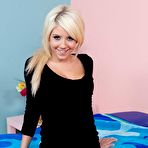 Pic of The sweet blonde Tessa Taylor strips and wraps lips around the sticking cock