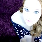 Pic of Lusty ginger girl with pale body Lucy OHara sucks a fake cannon on her knees