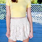 Pic of Teen with puffy nipples spreads her holes wide featuring Alice March from ATK Galleria at Brdteengal