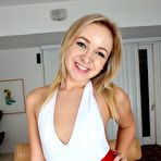 Pic of Petite blonde fingering her shaved pussy featuring Cleo Vixen from ATK Galleria at Brdteengal