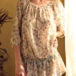 Pic of Youthfull blonde Nancy A reveals her teen bit and shaved pussy without a speck of shyness.