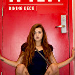 Pic of Alex Mae oils up her nice little booty.