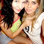 Pic of Blonde Russian beauty Genya with her friend Lina and a lucky photographer.