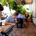 Pic of Slender blonde with tight round boobies Diamond Foxxx is excitingly posing and pleasantly fucking on the bed