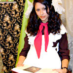 Pic of Nasty dark-haired sweetie stripping her school-uniform and revealing her nice body (preview pictures)