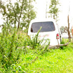 Pic of Redhead amateur Flora masturbating in back of van at PinkWorld Blog