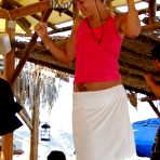 Pic of Short-haired blonde gets drilled her sweet pussy from her..