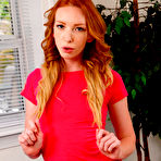 Pic of Redhead coed Katy Kiss fingering her pierced hairy twat