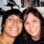 Pic of Cute latin girlfriend strips and shows her breasts