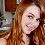 Pic of Redhead kitty Marie McCray in pink lingerie gets her lucky pussy pounded