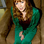 Pic of Baring her green garments charming teen babe Marie McCray shows her hairy red pussy