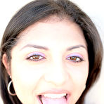 Pic of Latina Sophia Allure enjoys cum in her mouth after deepthroating a cock from your perspective