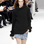 Pic of Sara Blomqvist legs & see through runway shots