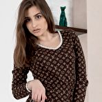 Pic of Penelope Fiore strips naked on a new couch - PussyFur.com