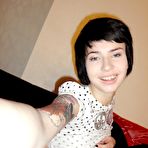 Pic of Gorgeous tattooed Emo dream girl Ebba nude at home.