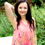 Pic of Rosalyn is showing taking down her panties and peeing outside at PinkWorld Blog