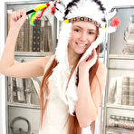 Pic of Sexy coed with long legs shoves her fingers deep inside her fuckhole - SweetGirlsFuck.com