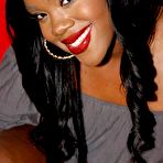 Pic of White men in turns splashing the loads of semen on this ebony Samone Taylor in hot lingerie