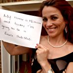 Pic of Redheaded UK sub slut Monica Bollocksy in full-fashioned nylons gets her cunt and butt ravaged raw