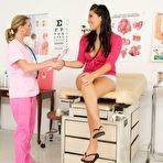 Pic of Doctor Ariel X examines vagina and anal hole of shaved round assed asian London Keyes