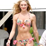 Pic of Candice Swanepoel shows deep cleavage in bikini on the beach in St Barths