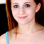 Pic of Cute faced redhead teen Samantha Sixx with pink slit gets deepthroated from your point of view