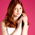 Pic of In the horny softcore session the readhead teaser Orabelle A is showing bushy cunt