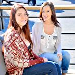 Pic of Sassy babes Aubrey Addison and Erin FTV are playing with each other&rsquo;s nude boobs outdoor