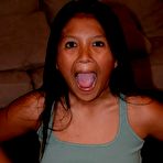 Pic of Kat Young :: Hot asian teenie Kat stripping and showing inviting pussy
