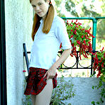 Pic of Curvy adolescent Melissa is posing in her glamorous schoolgirl uniform at Young Pussy Pics