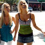 Pic of Blonde chick Kacey Jordan kissing Nikki and Sammie Rhodes and sticking dildo in nub