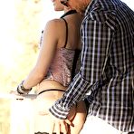 Pic of Ash Hollywood takes to the outdoor ottoman to exhibit her lingerie,.. at Teenage Pussy Pics