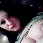 Pic of Freckles is a busty brunette who loves to show off her nice boobs and be sexy like a whore