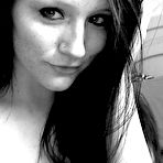 Pic of Erotic fishnet dress is covering the naked body of young looking chick Freckles