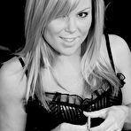 Pic of Gorgeous blonde Meet Madden poses in her black lace lingerie in front of the camera